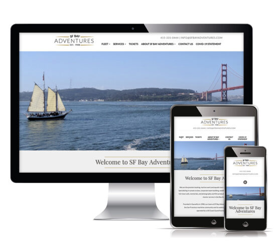 SF BAY Adventures - web design