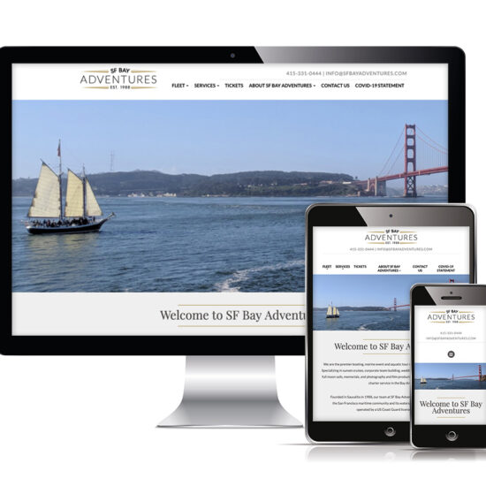 SF BAY Adventures - web design